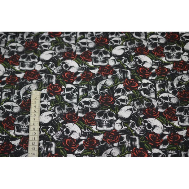 Bomuld/poplin m/Skulls