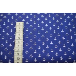 Bomuld/poplin Marine m/Anker