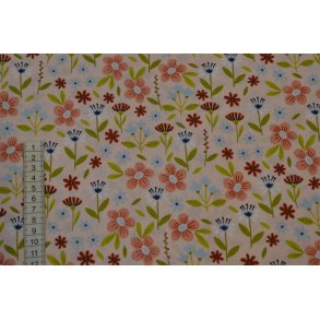 �kotex Bomuld/Poplin Flowers
