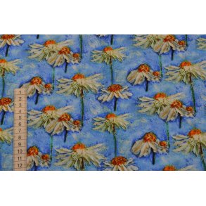 �kotex Bomulds Jersey m/blomster