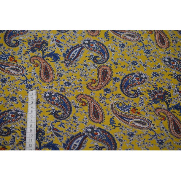 Viscose jersey m. print karrygul