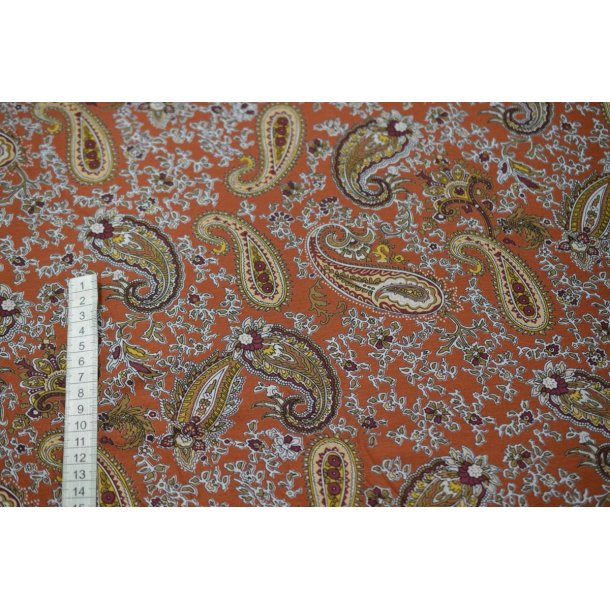 Viscose jersey m. print brun