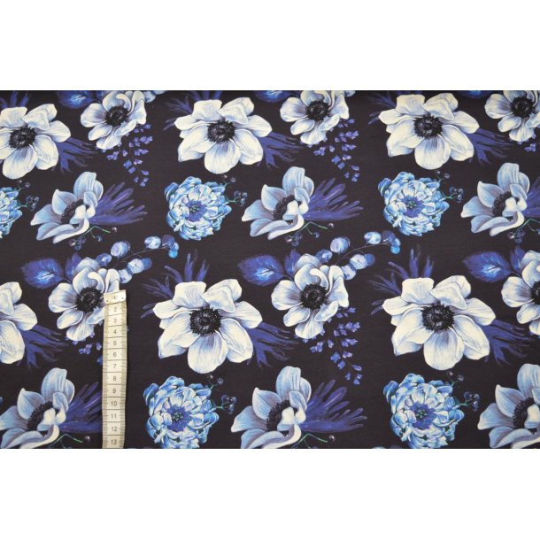 �kotex bomulds jersey m/blomster