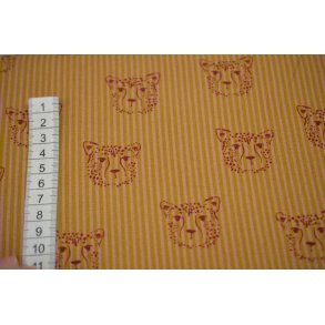 �kotex bomuld/poplin Stribet m/Bamsehoved