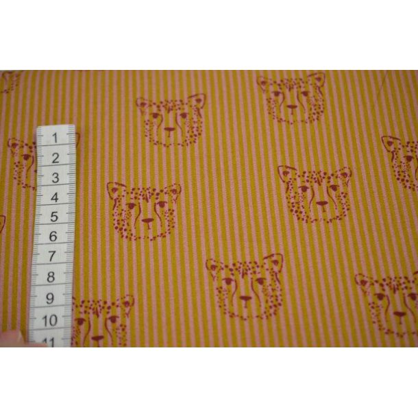 �kotex bomuld/poplin Stribet m/Bamsehoved