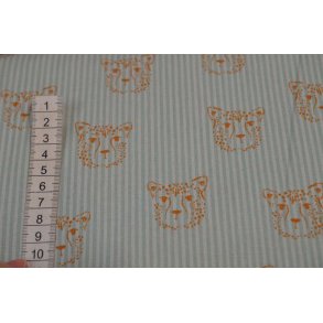 �kotex bomuld/poplin Stribet m/bj�rnehoved