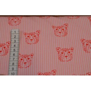 �kotex bomuld/poplin Stribet m/Bamsehoved