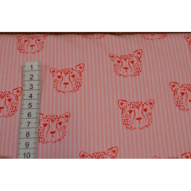 �kotex bomuld/poplin Stribet m/Bamsehoved