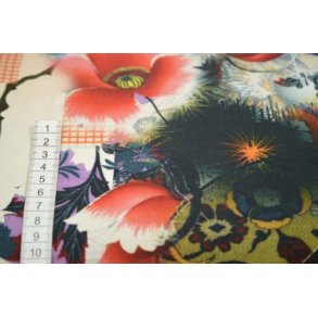 Viscose jersey m/blomster