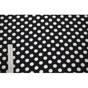 �kotex Viscose Sort m/hvide bomber