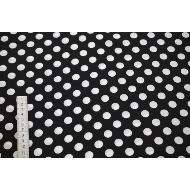 �kotex Viscose Sort m/hvide bomber