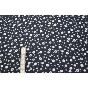 Viscose Marine m/sm� blomster