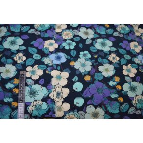 �kotex bomulds jersey Blomster