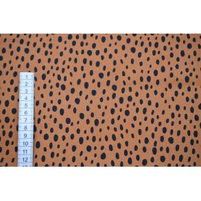 �kotex Viscose Lys kaffebrun m/sm� prikker