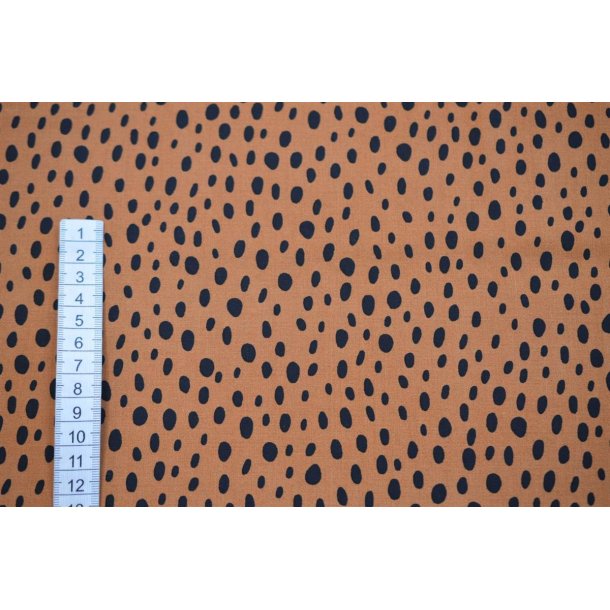 �kotex Viscose Lys kaffebrun m/sm� prikker