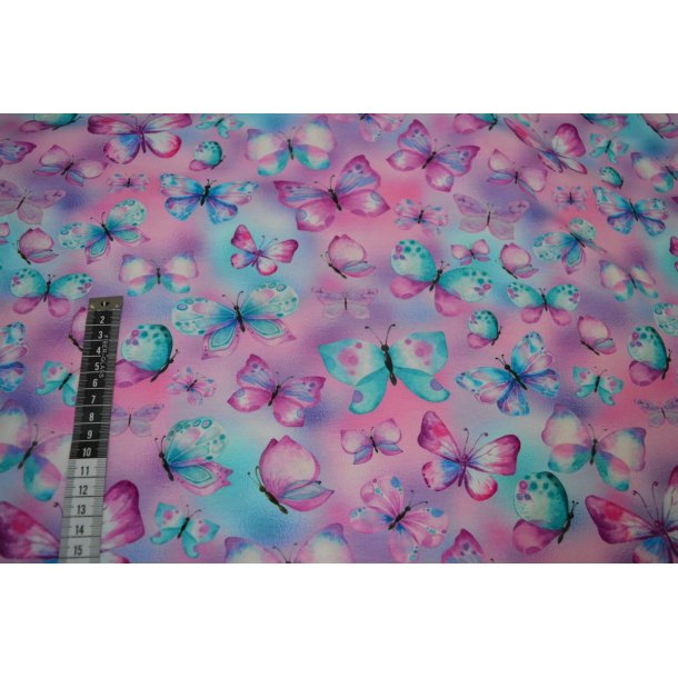 �kotex bomulds jersey m/Sommerfugle