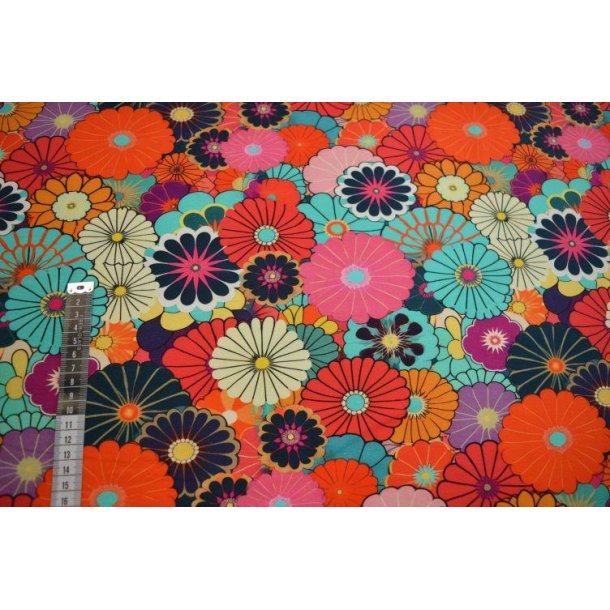 �kotex bomulds jersey m/blomster