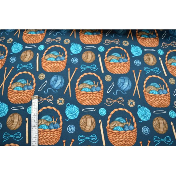 �kotex bomulds jersey m/Strikkekurv