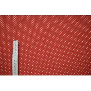 �kotex bomulds jersey Rustr�d m/sm� prikker