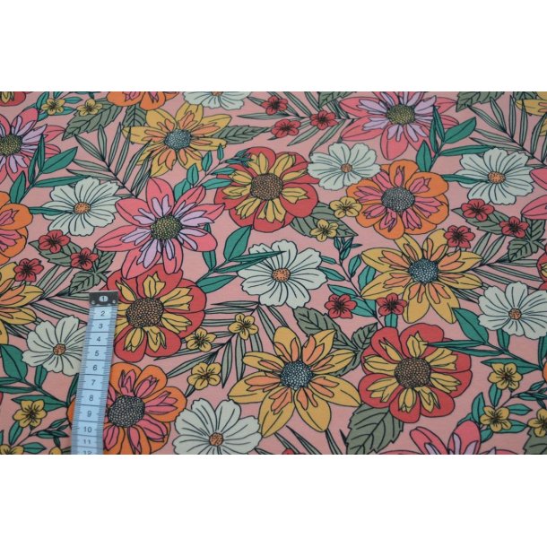 �kotex bomulds jersey m/Blomster