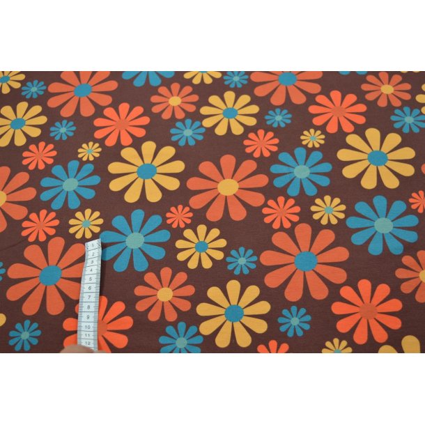 �kotex bomulds jersey m/Retro blomst