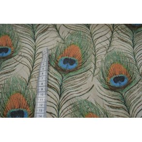 Halv panama linenlook m/p�fuglefjer