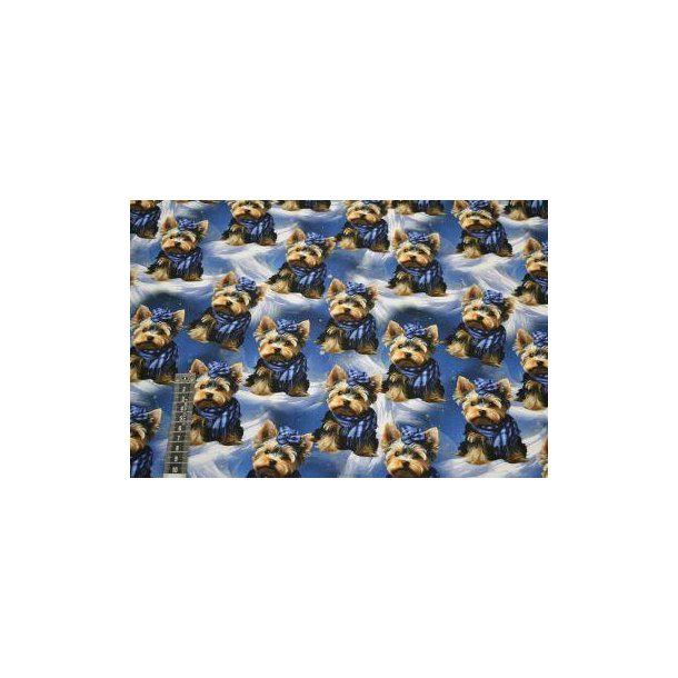 �kotex bomulds jersey m/Yorkshire terrier