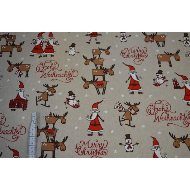 Halv panama m/Rensdyr og Julemand