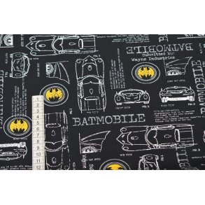 �kotex Bomulds Jersey Batmobil sort                                                                                      