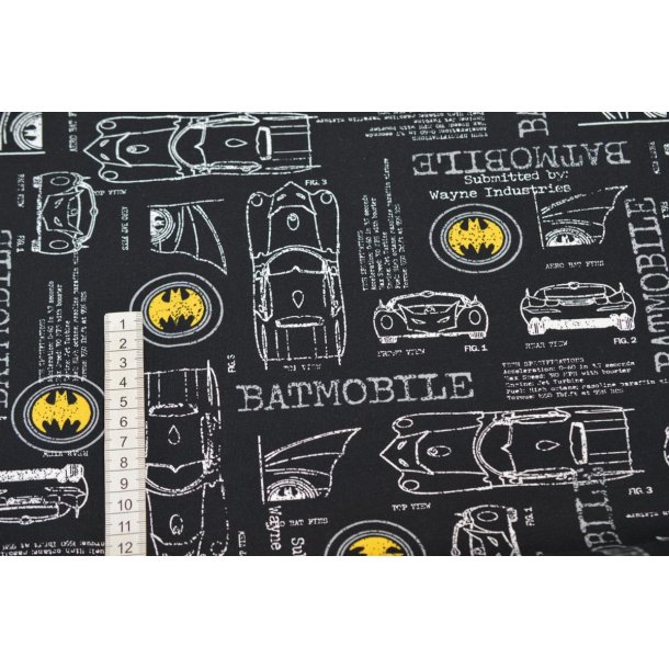 �kotex Bomulds Jersey Batmobil sort                                                                                      