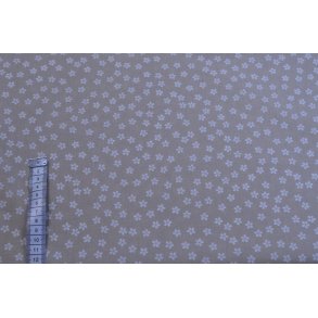 �kotex Bomuld Poplin m/blomster, Beige