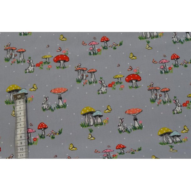 �kotex Bomuld/Poplin Mushroom Lys gr�