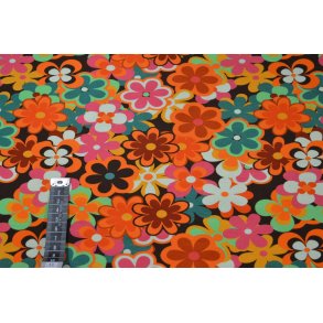 �kotex bomulds jersey m/Retro blomster