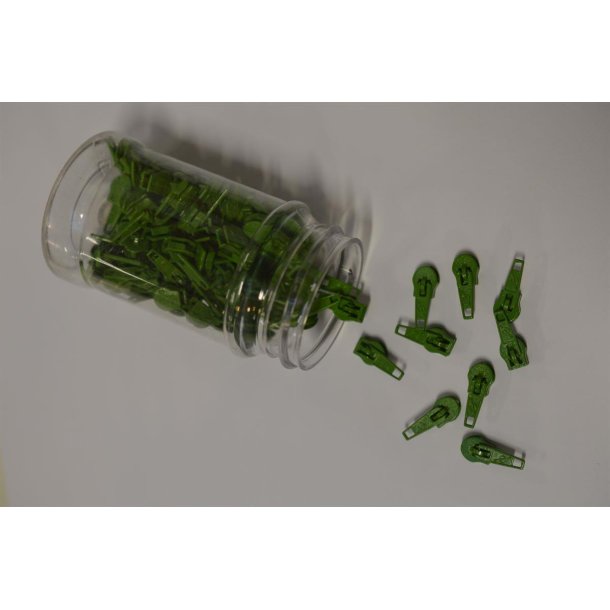 Skyder til spiral lynl�s 4 mm Gr�n