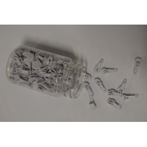 Skyder til spiral lynl�s 4 mm Hvid