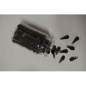 Skyder til spiral lynl�s 4 mm Sort