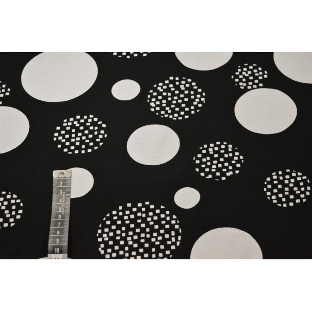 Viscose jersey m/store cirkler