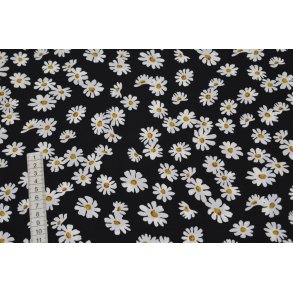 Viscose Radiance m/blomster Sort