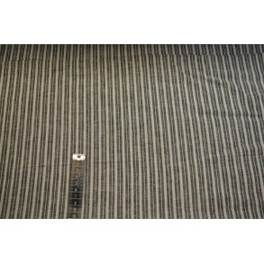 Stribet bomuld/h�r Sort