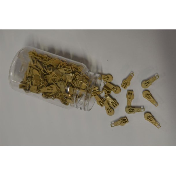 Skyder til spiral lynl�s 4 mm Beige