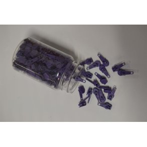 Skyder til spiral lynl�s 4 mm M�rk lilla