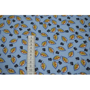 Bl�d Polyester m/blomster lysebl�