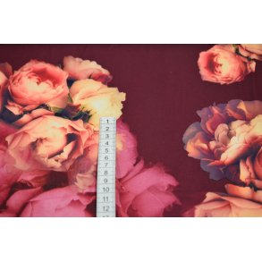 Soft skin Polyester/elastan m/blomster