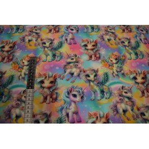 �kotex bomulds jersey, Pastel unicorn