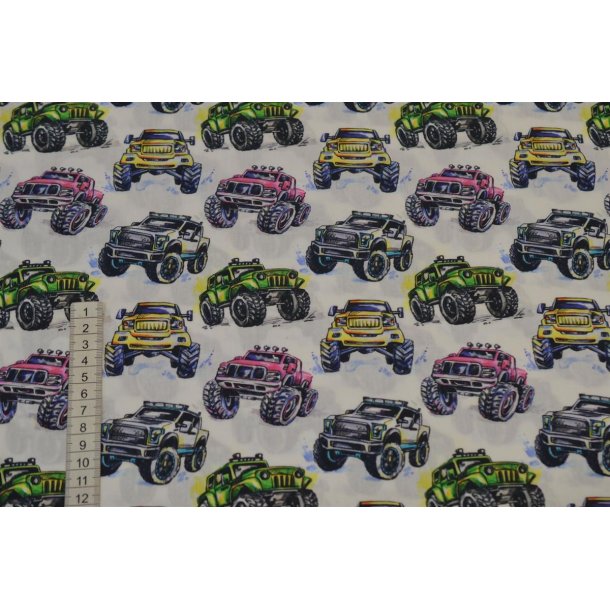 Bomuld/poplin m/Biler