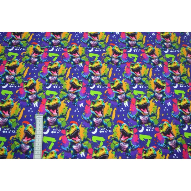 French terry, Colorfull Dino