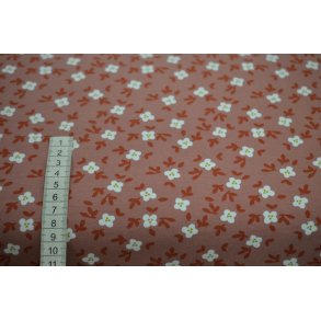 Gots bomulds jersey m/sm� blomster