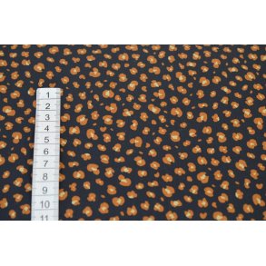 Bomuld Poplin m/m�nster Sort