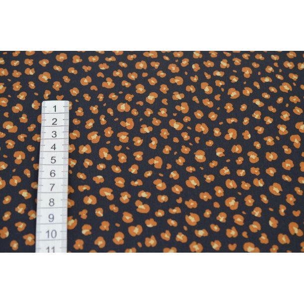 Bomuld Poplin m/m�nster Sort