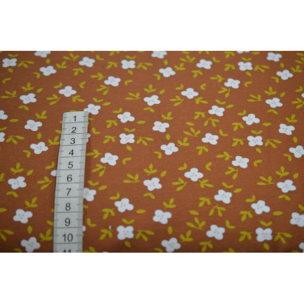 Gots bomulds jersey m/sm� blomster